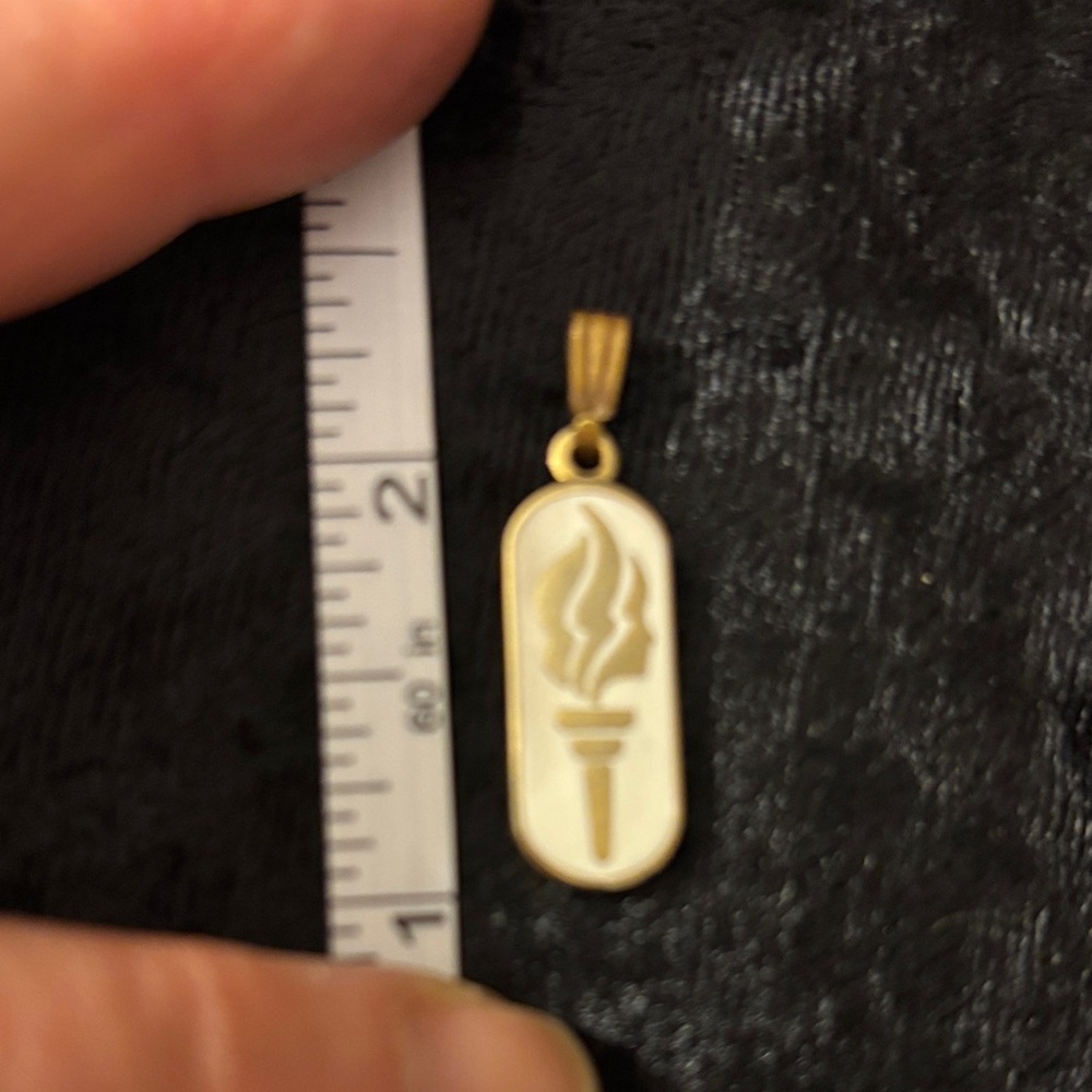 Lds Mormon Girl Gold Torch Pendant View 2